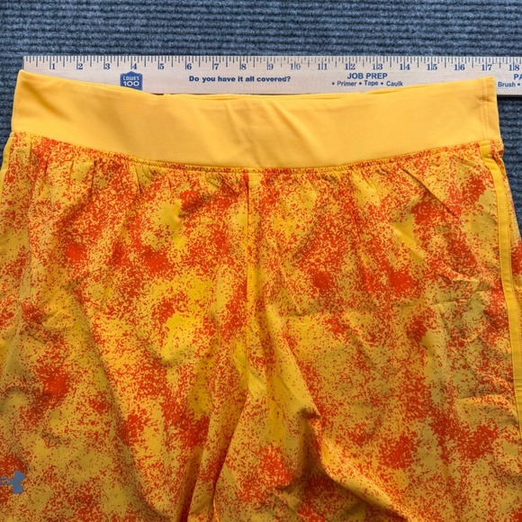 Under Armour Men's XL Speedpocket 7'' Printed Jogging Shorts Orange NWT $55 - Picture 7 of 9
